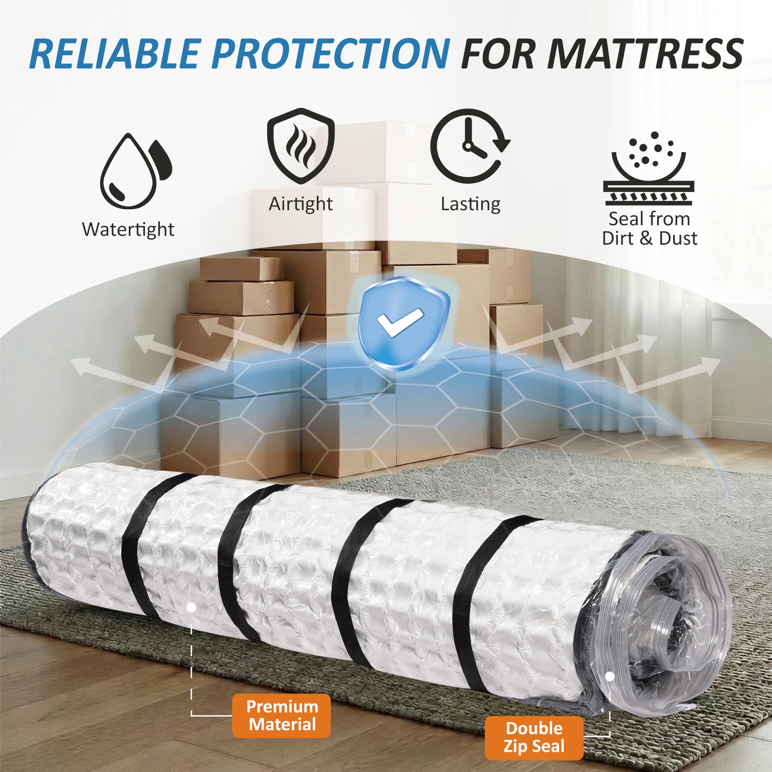 Storage Logic rolled mattress fitting into SUV for easier single-person transport