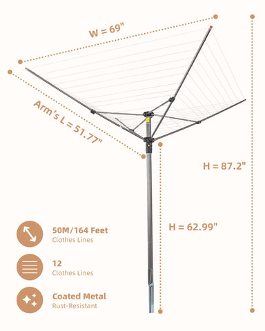 STORAGE MANIAC close-up of steel pole and height slider for easy adjustment