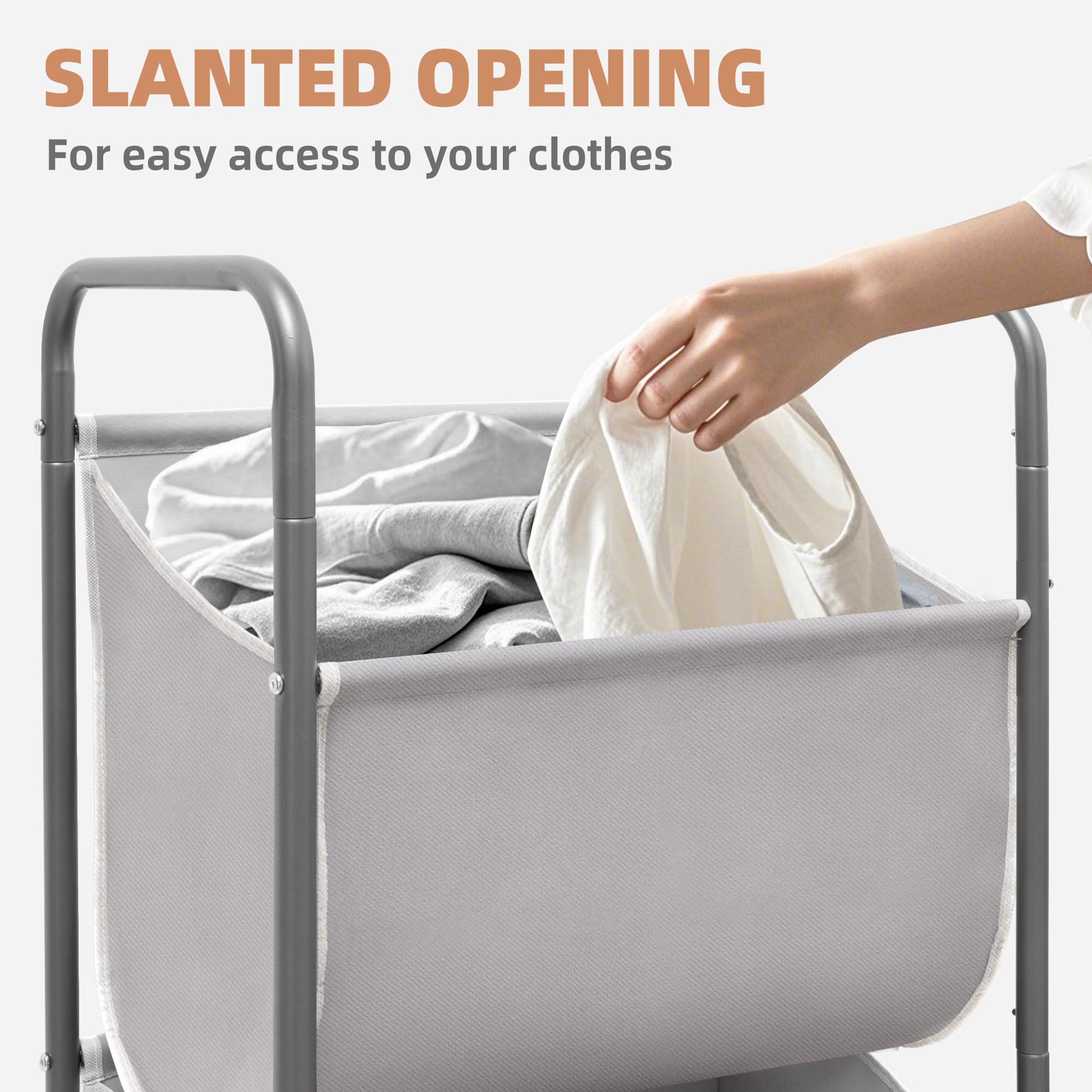STORAGE MANIAC open bags displaying four separate compartments for sorted loads