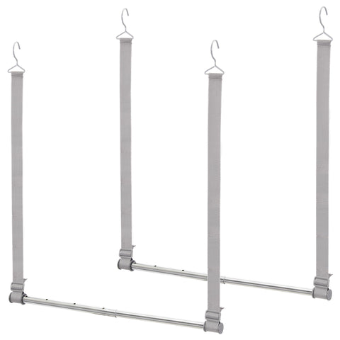 STORAGE MANIAC front packaging showing two hanging rods and benefits