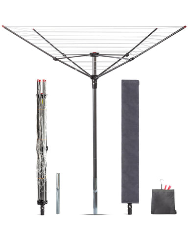 STORAGE MANIAC front view of umbrella drying rack showing full capacity benefit