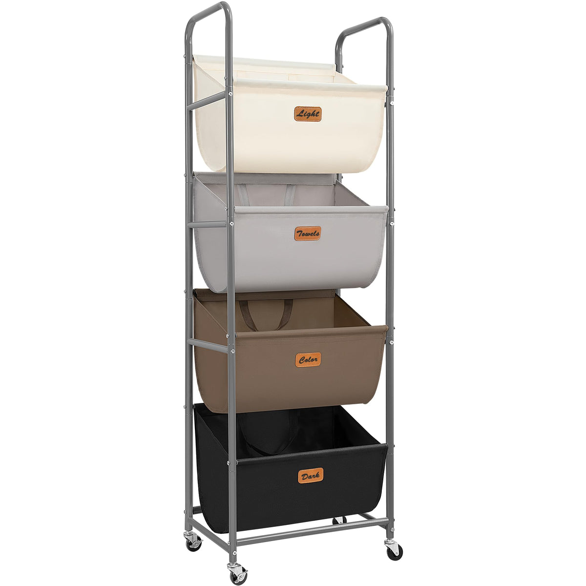 STORAGE MANIAC front view showing vertical 4-section design and neat organization benefit