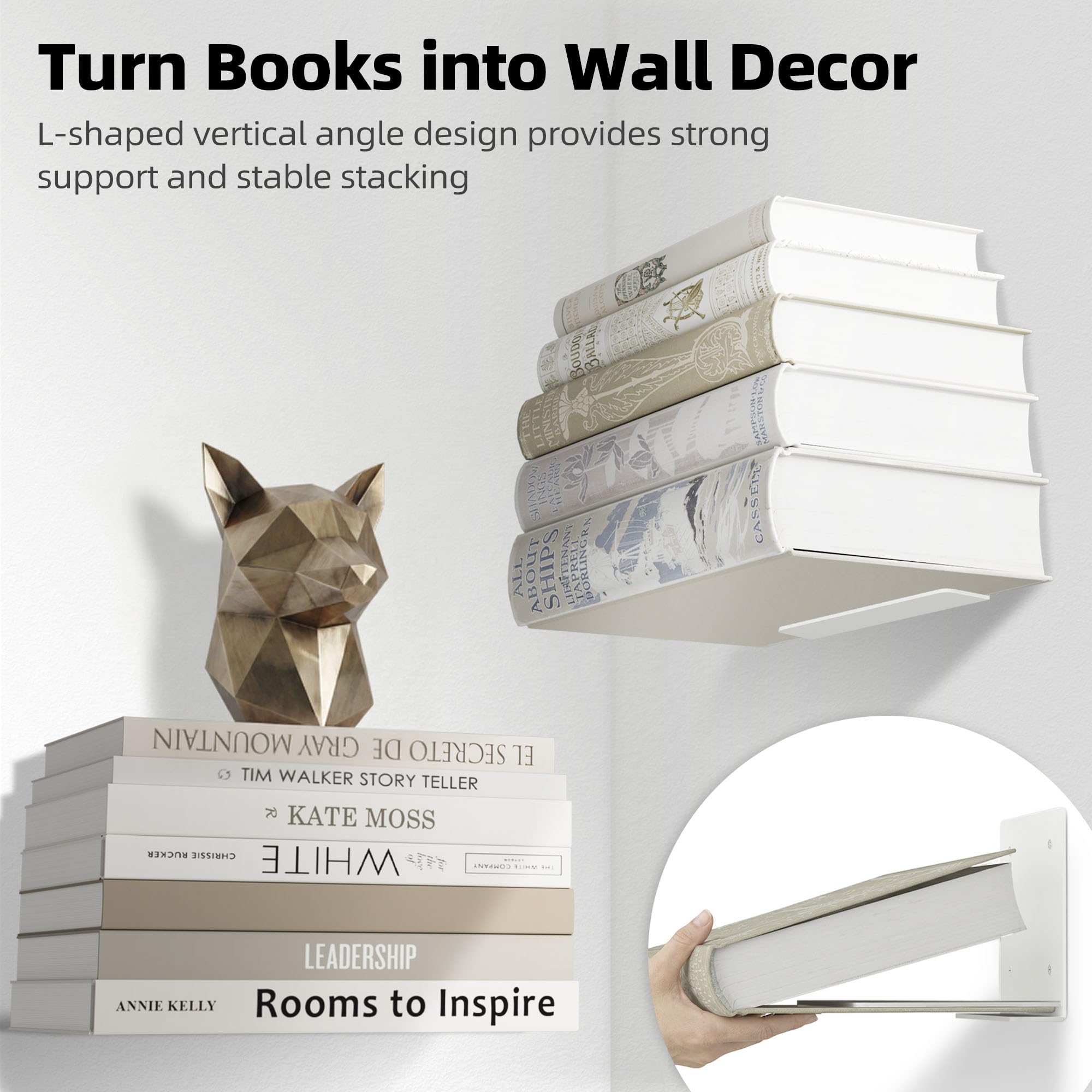 STORAGE MANIAC shelf holding a small plant showing decorative display and organization benefit
