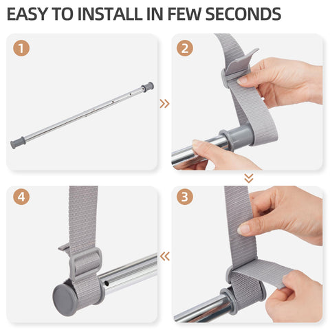 STORAGE MANIAC installed in closet to double hanging capacity