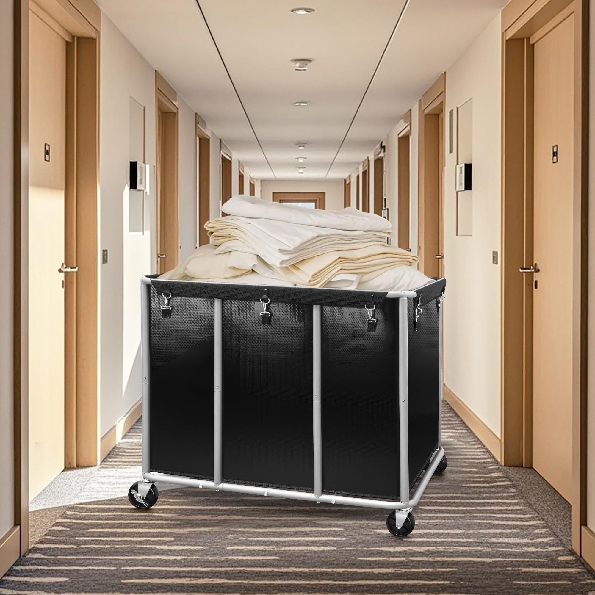 STORAGE MANIAC close-up of thickened stainless steel frame for long-lasting strength