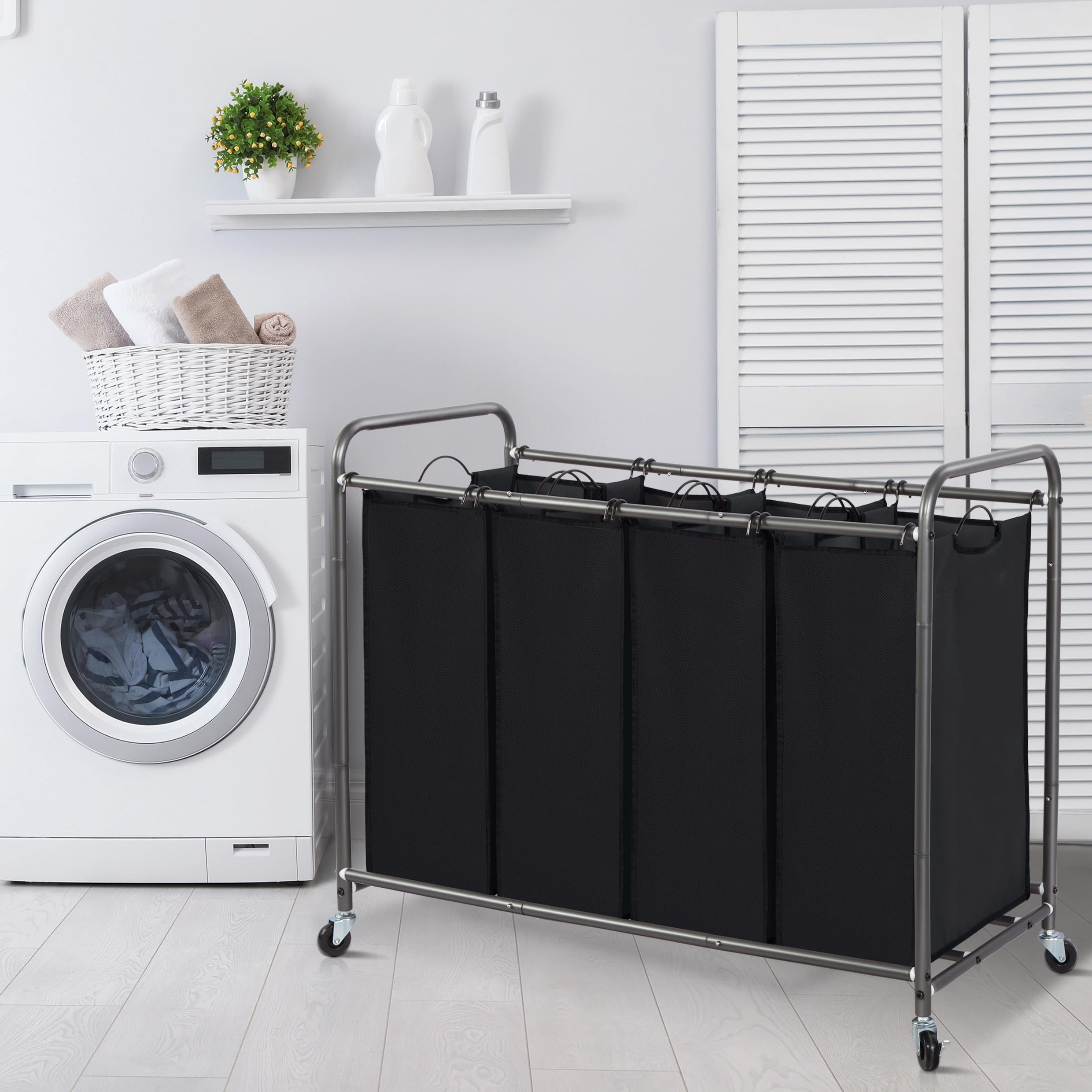STORAGE MANIAC placed in bathroom scene showing tidy storage solution
