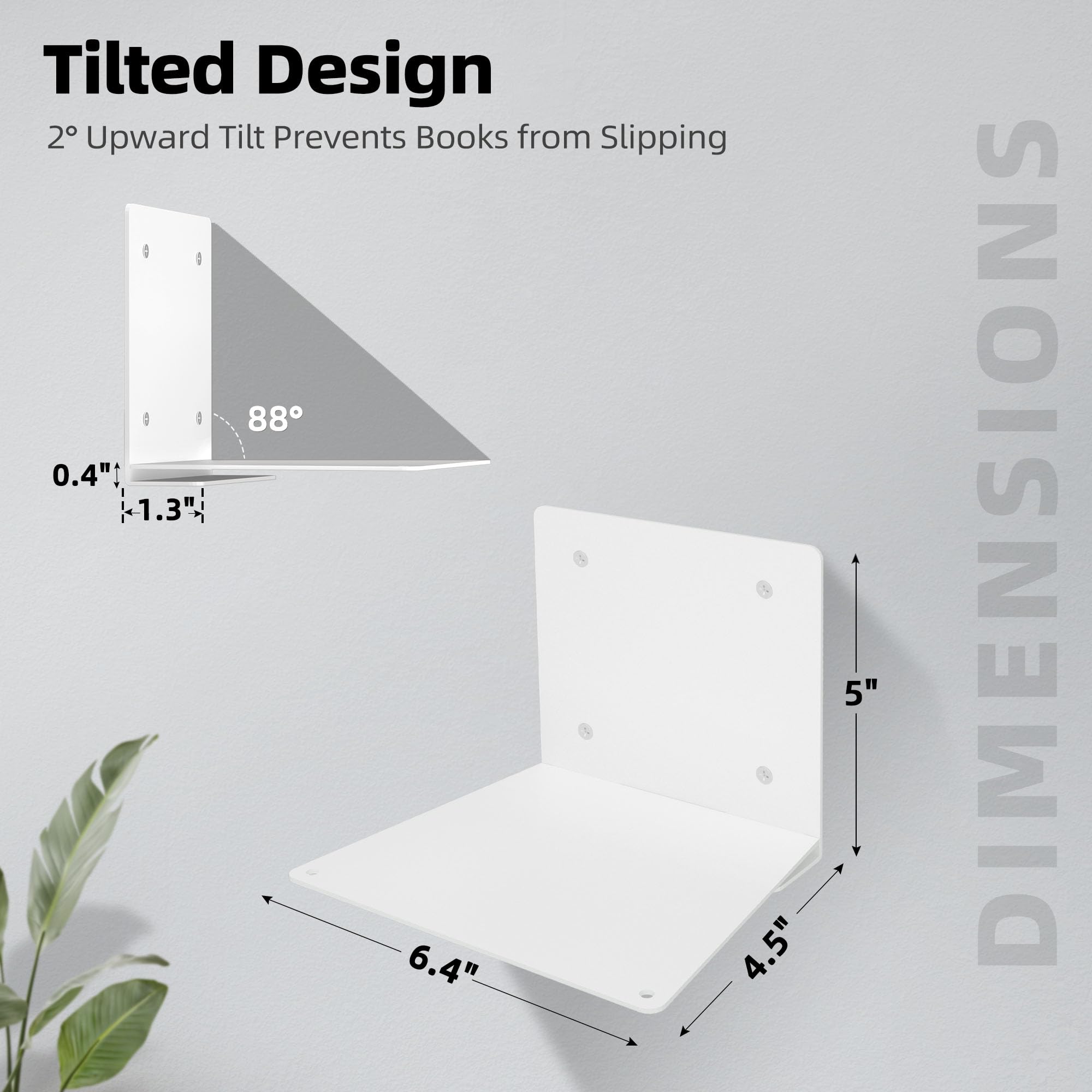 STORAGE MANIAC side profile of shelf illustrating low-profile bracket and space-saving benefit