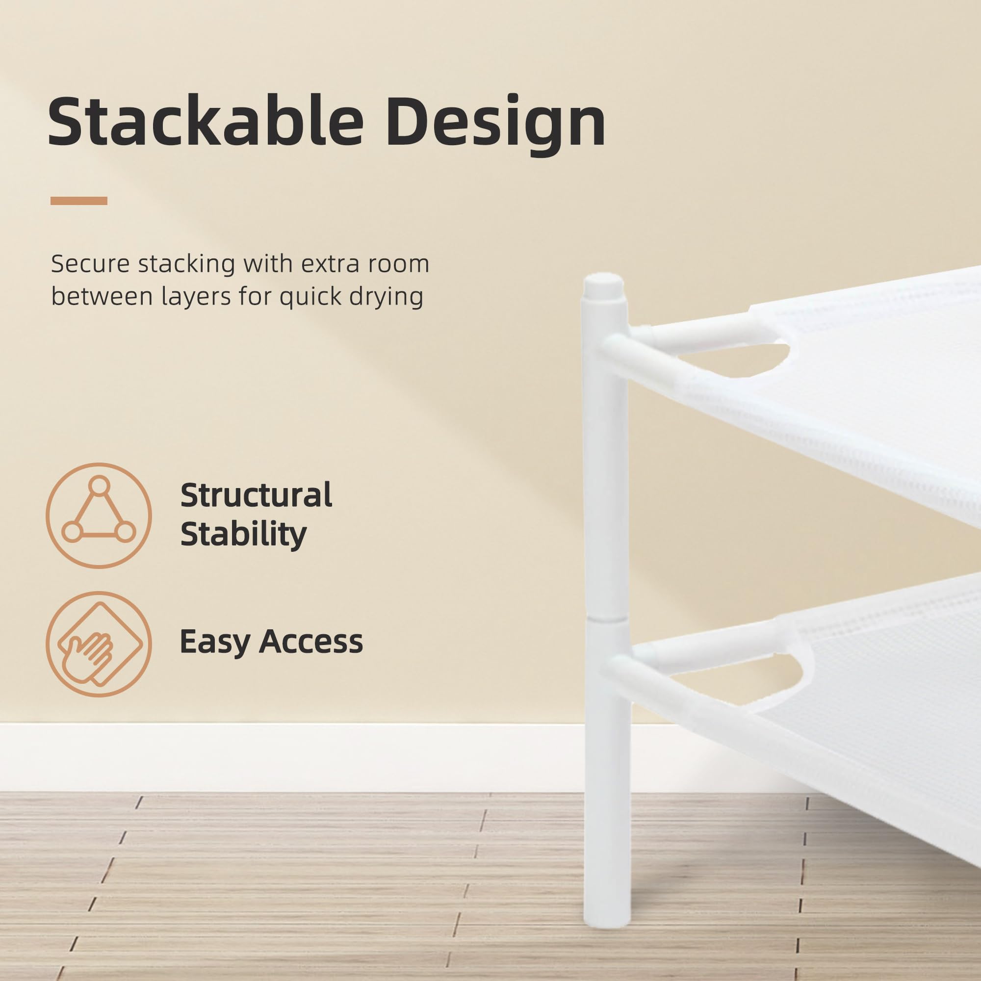 STORAGE MANIAC size comparison with ruler showing rack dimensions and capacity