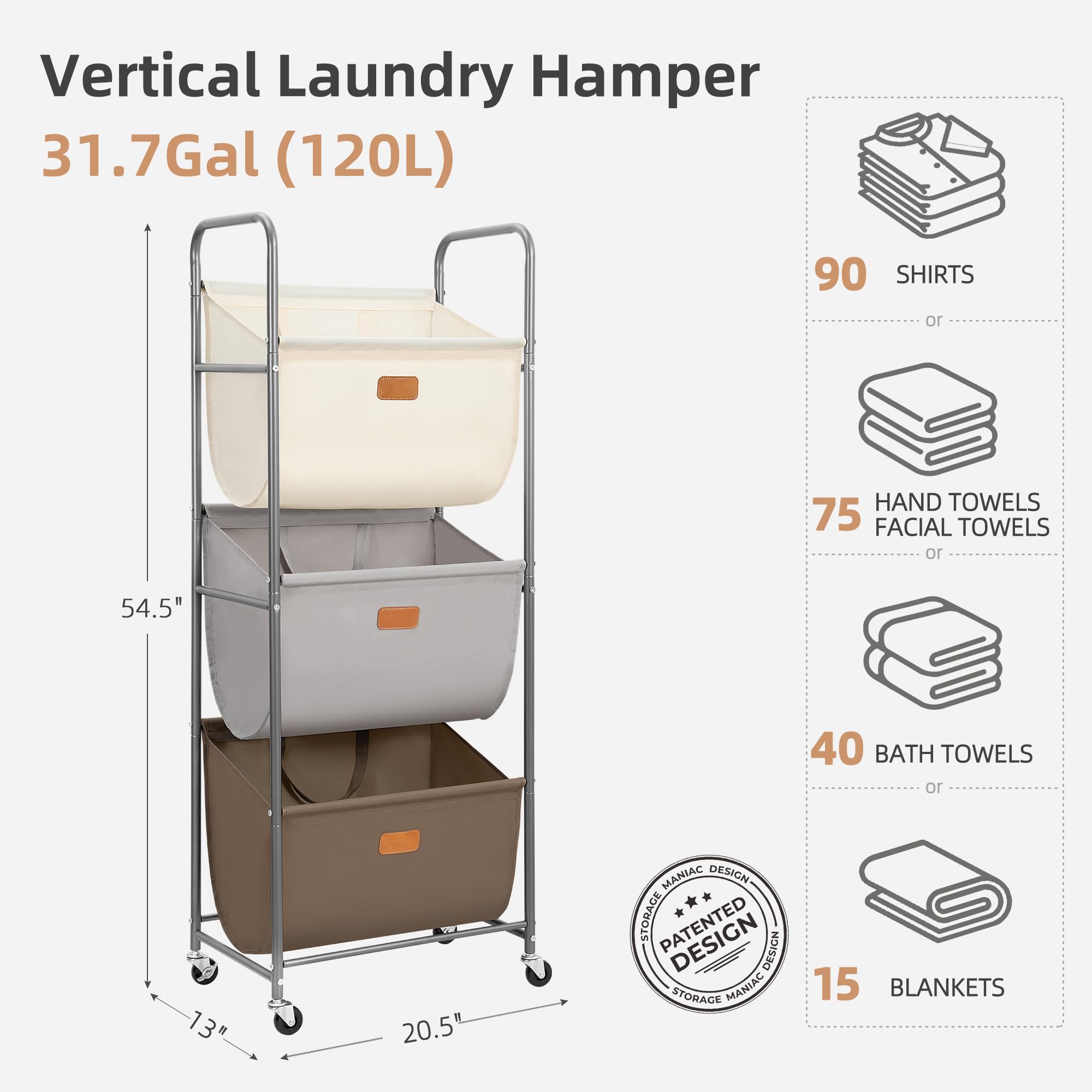 STORAGE MANIAC slim vertical profile ideal for small-space storage and tidy floors