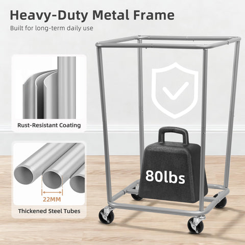 STORAGE MANIAC multi-directional wheels and brakes delivering smooth movement and locking