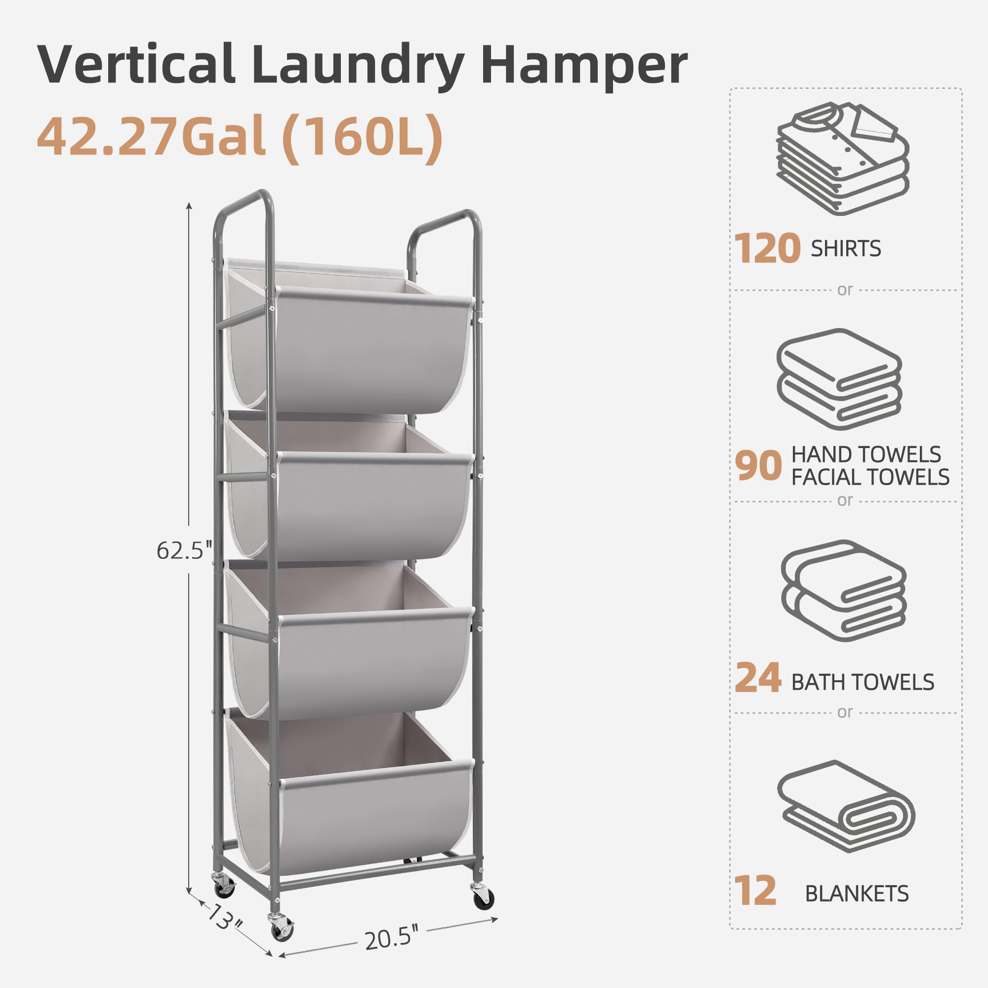 STORAGE MANIAC caster wheels with locks for smooth movement and secure stability