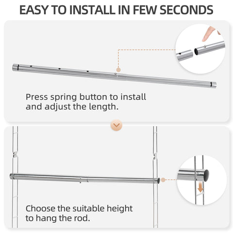 STORAGE MANIAC width extension measured fitting different closet sizes