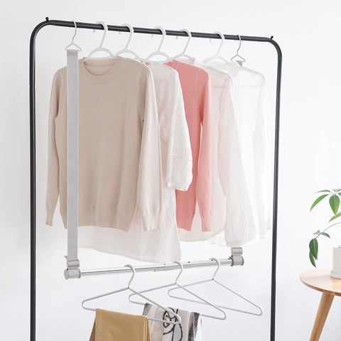 STORAGE MANIAC showing pants and shirts organized to save space