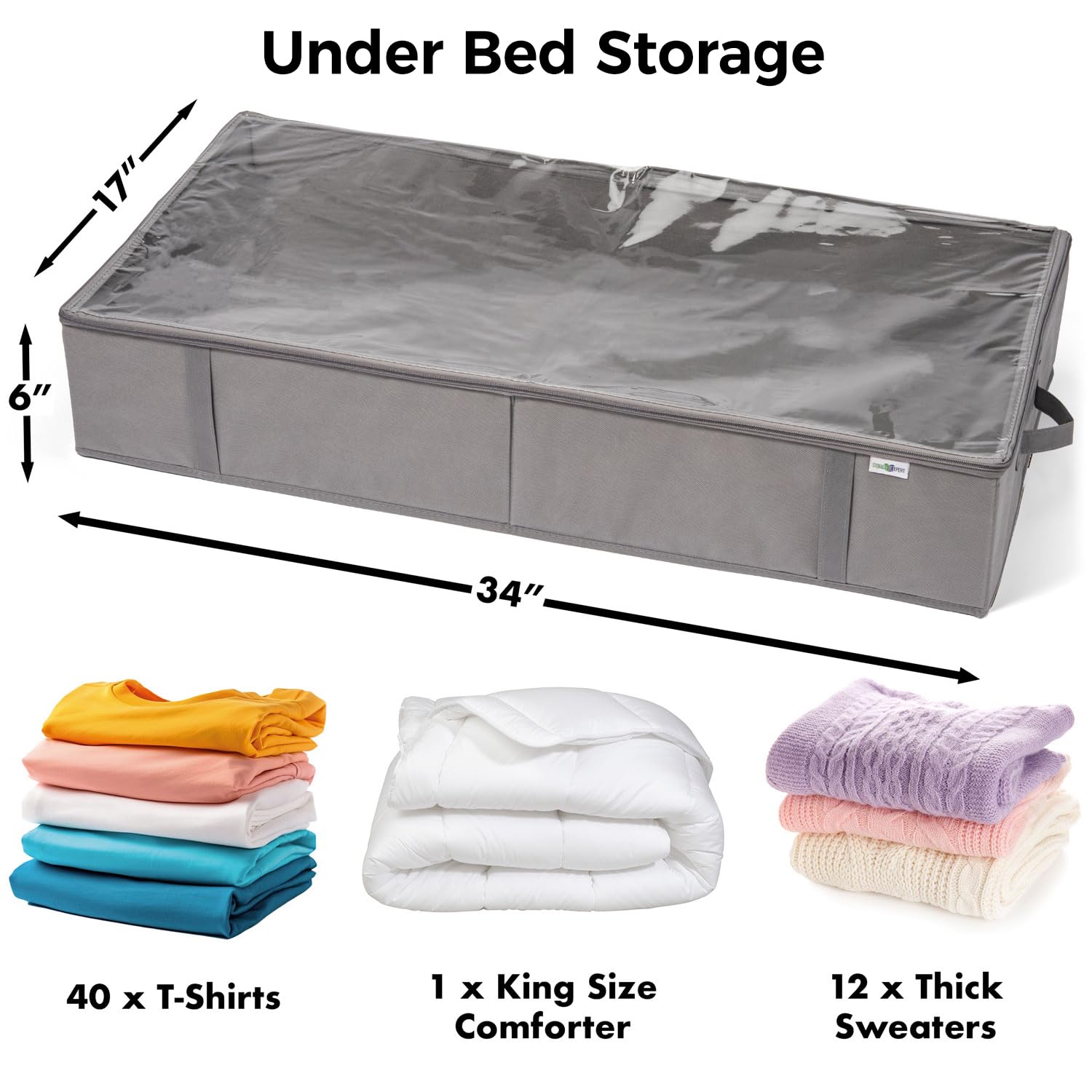 StorageExpert clear lid close-up showing visible contents and easy identification