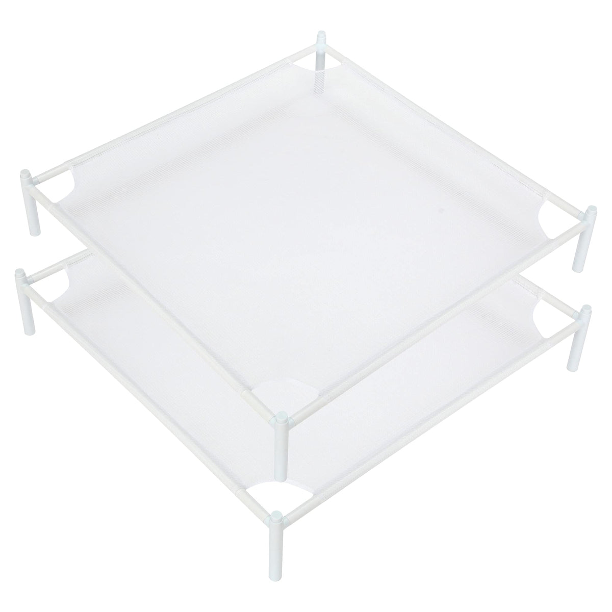 STORAGEIDEAS front view showing 2-pack flat drying racks and benefits