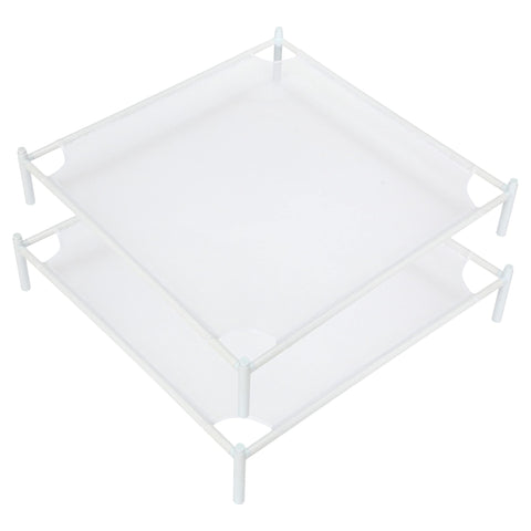 STORAGEIDEAS front view showing 2-pack flat drying racks and benefits