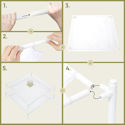 STORAGEIDEAS rack holding pillows and plants for multipurpose drying