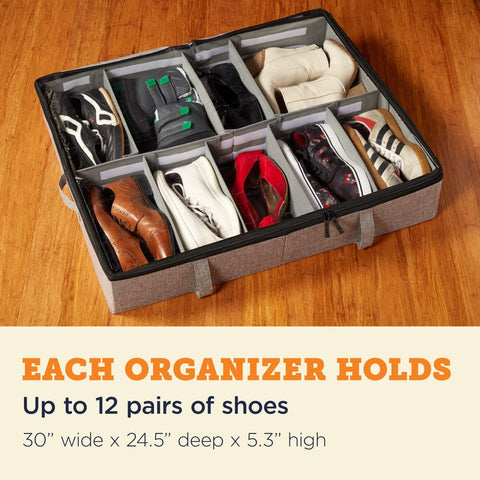 storageLAB adjustable divider interior showing sections to organize shoes and clothes