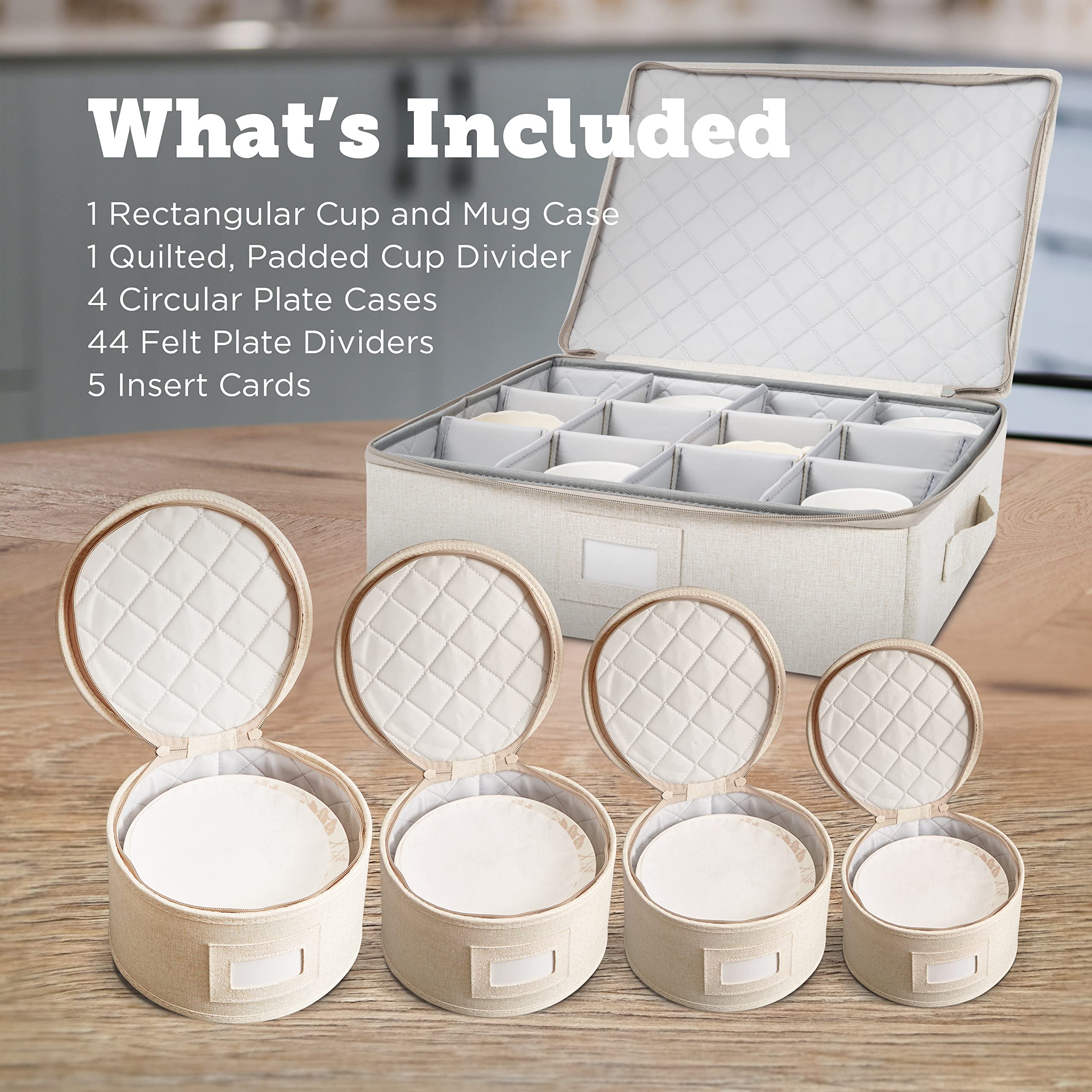 storageLAB felt plate dividers close-up protecting plate edges