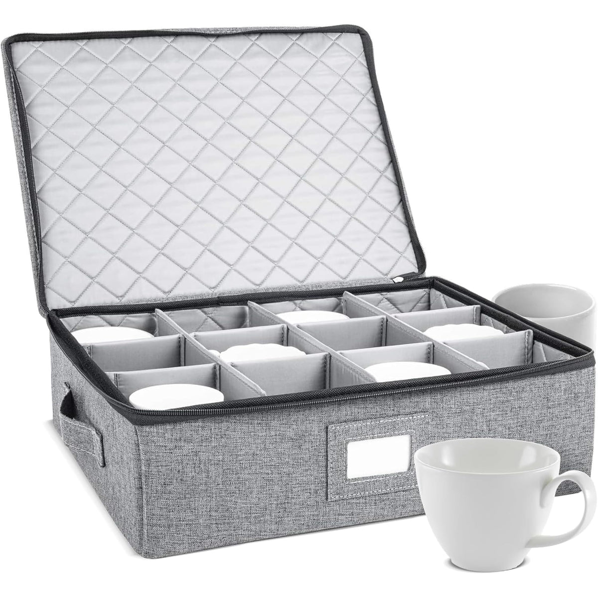 storageLAB front view gray case showing protective hard shell and compact design benefit