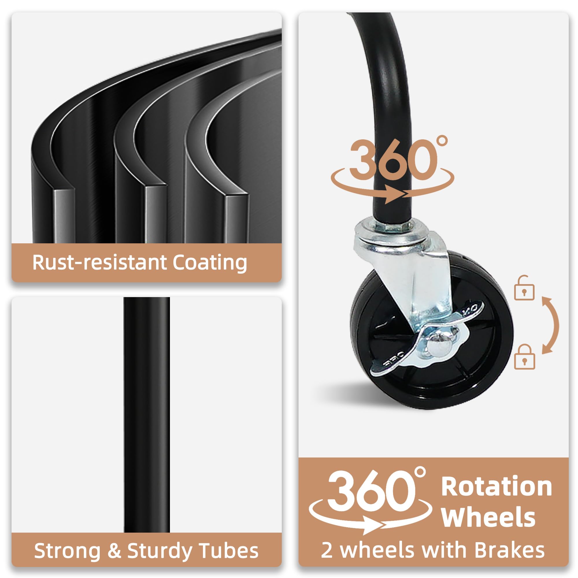 STORAGE MANIAC wheels locked in place show mobility plus secure stability benefit