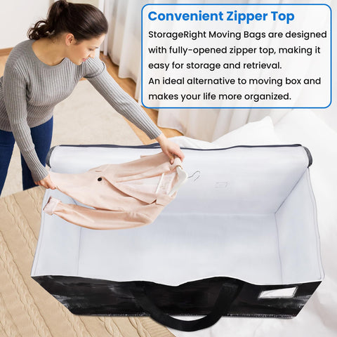 StorageRight collapsed bag folded flat to save storage space
