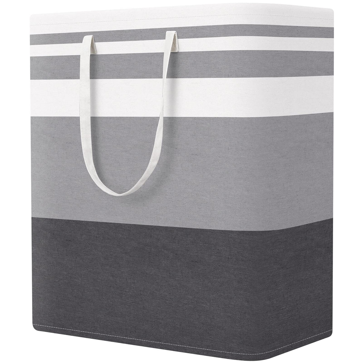 StorageRight front view grey hamper showing roomy 100L capacity and upright stability