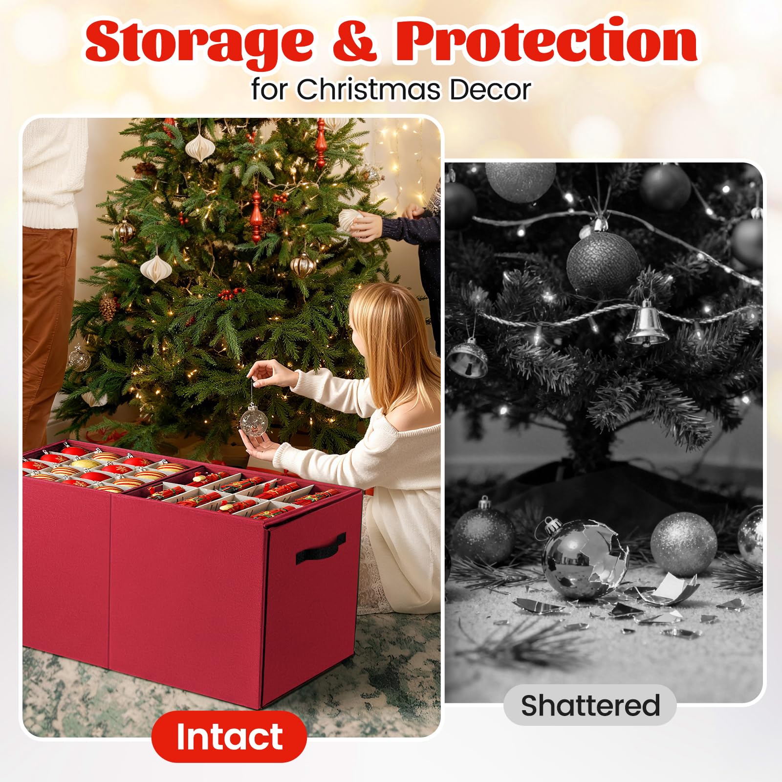 StorageRight reinforced handles and clear label pocket for easy transport and ID