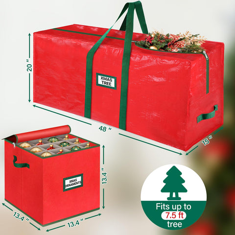 StorageRight ornament organizer closed top showing compact, stackable holiday storage