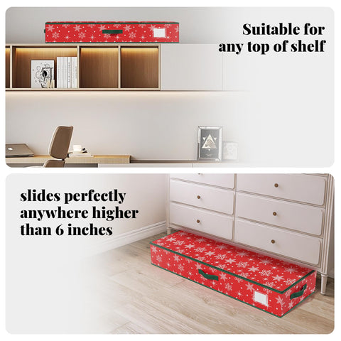 StorageRight snowflake red adjustable dividers showing customizable compartments for neat storage