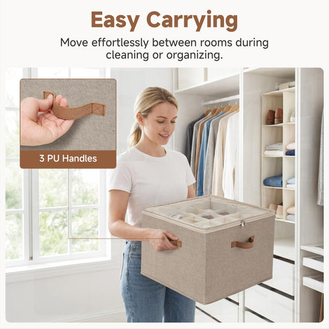 StorageWorks adjustable divider detail showing customizable compartments for varied footwear