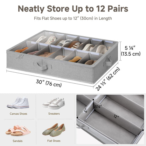 StorageWorks adjustable dividers close-up showing customizable compartments for varied shoes