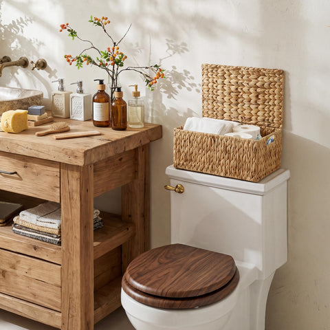 StorageWorks styled in living room demonstrating decorative storage and neatness benefit