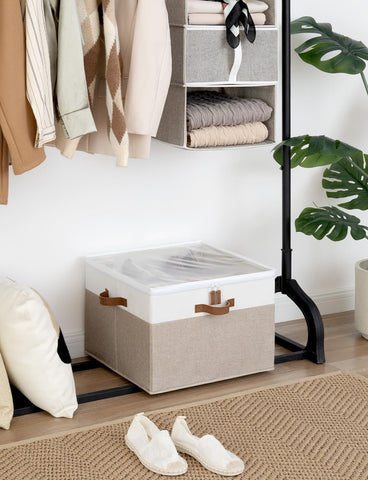 StorageWorks clear lid close-up for quick visibility and dust protection