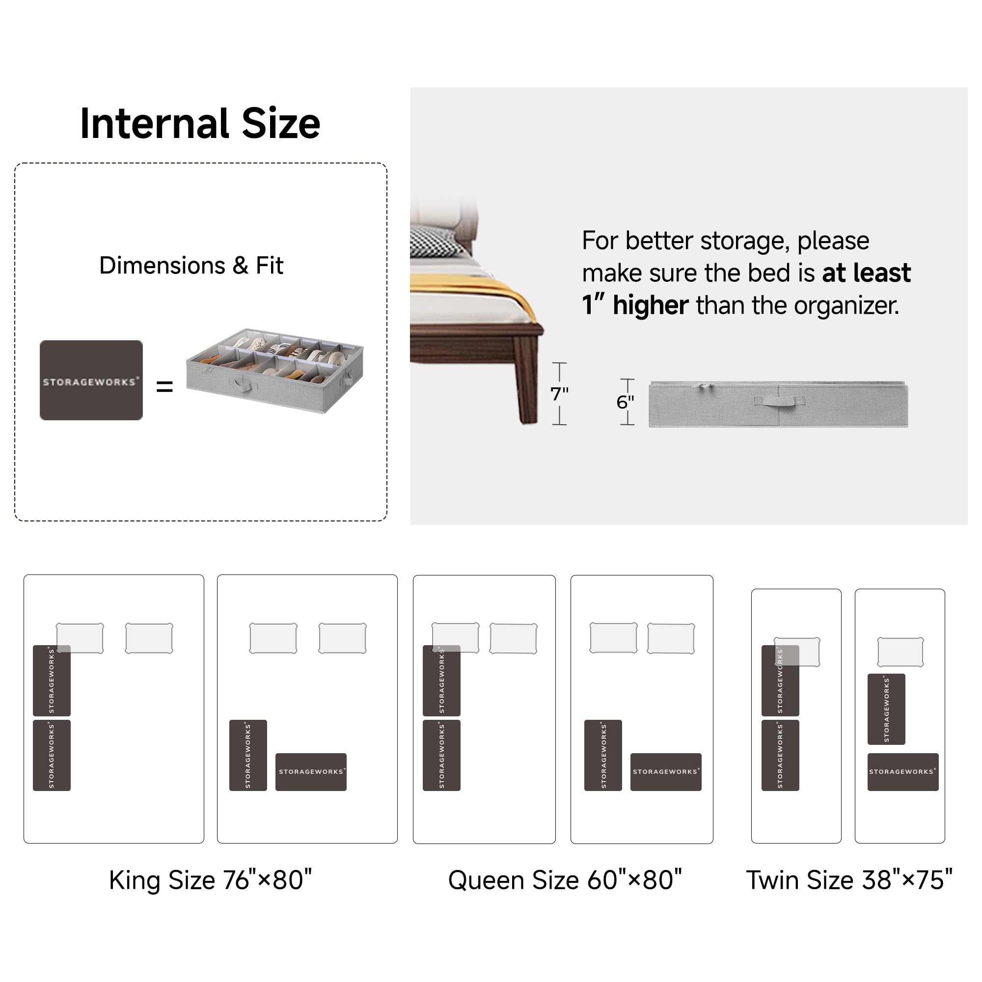 StorageWorks collapsed flat mode illustrating compact storage when not in use