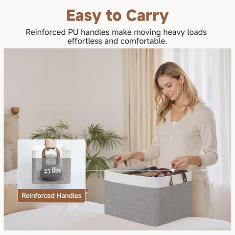 StorageWorks bin collapsed flat for compact, space-saving storage