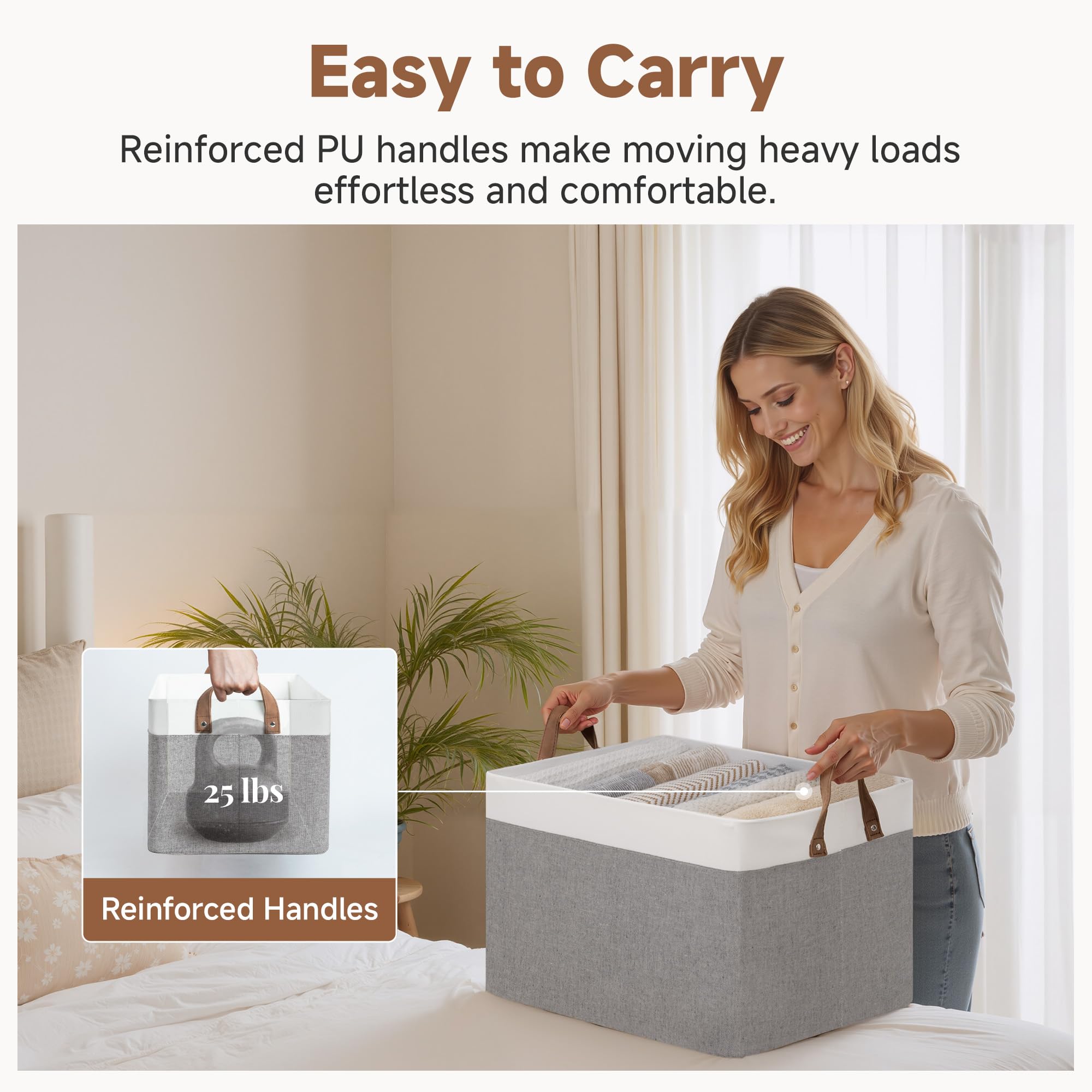 StorageWorks bins folded flat illustrating compact storage and space saving benefit