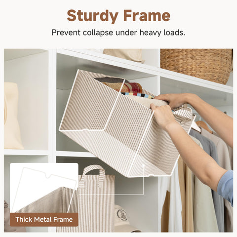 StorageWorks bins folded flat showing compact storage benefit