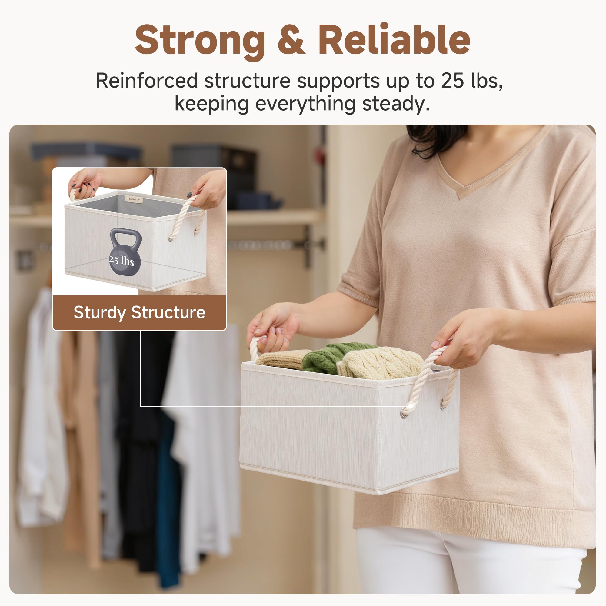 StorageWorks folded flat bin illustrating compact storage when not used benefit