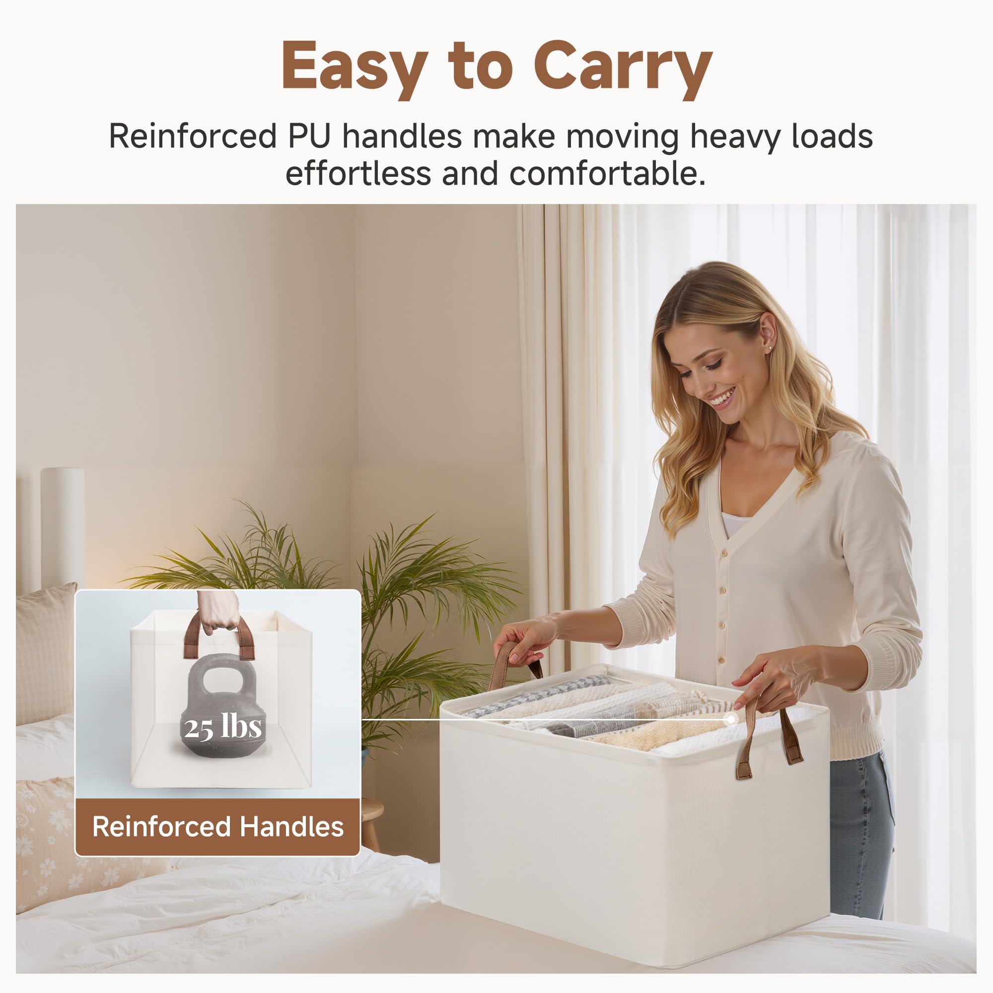 StorageWorks basket folded flat for compact storage, space-saving benefit