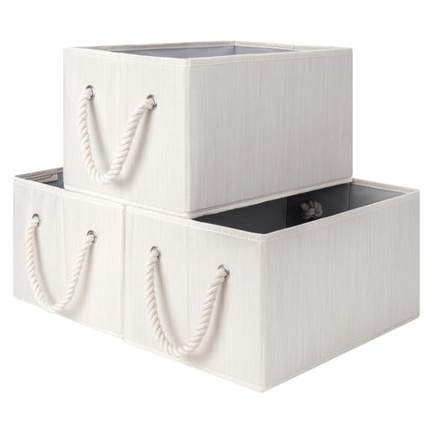 StorageWorks front view of three-pack showing neutral colors and neat styling benefit
