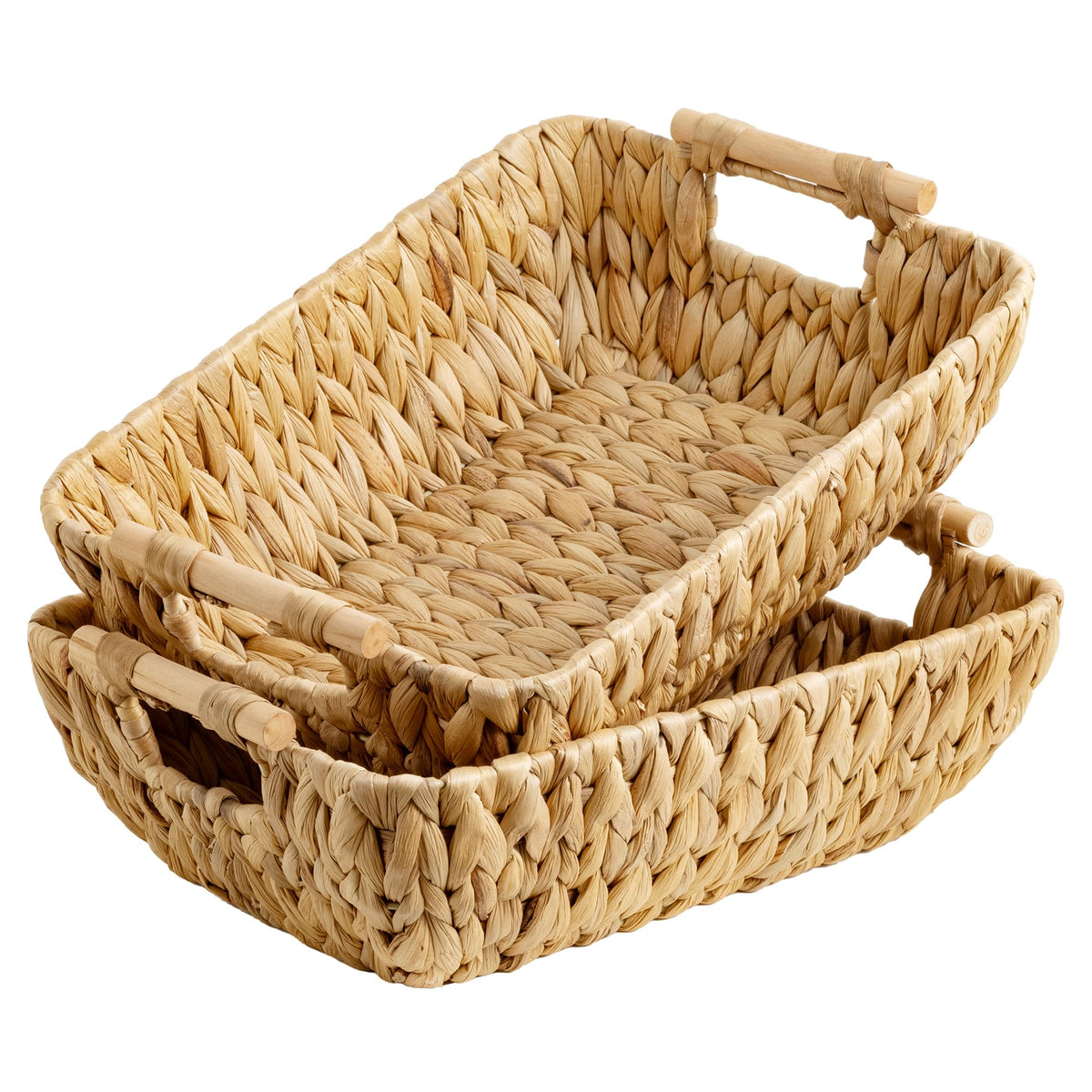 StorageWorks basket front packaging showing natural finish and neat weave for stylish storage