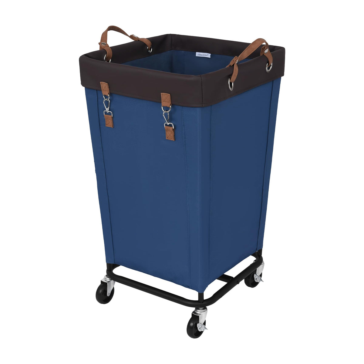 StorageWorks front view of rolling laundry basket showing capacity and convenience