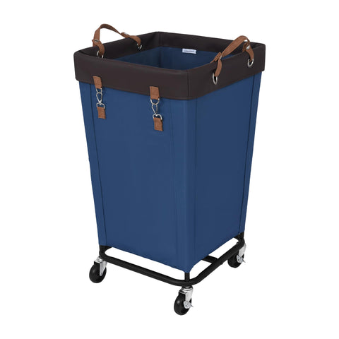 StorageWorks front view of rolling laundry basket showing capacity and convenience