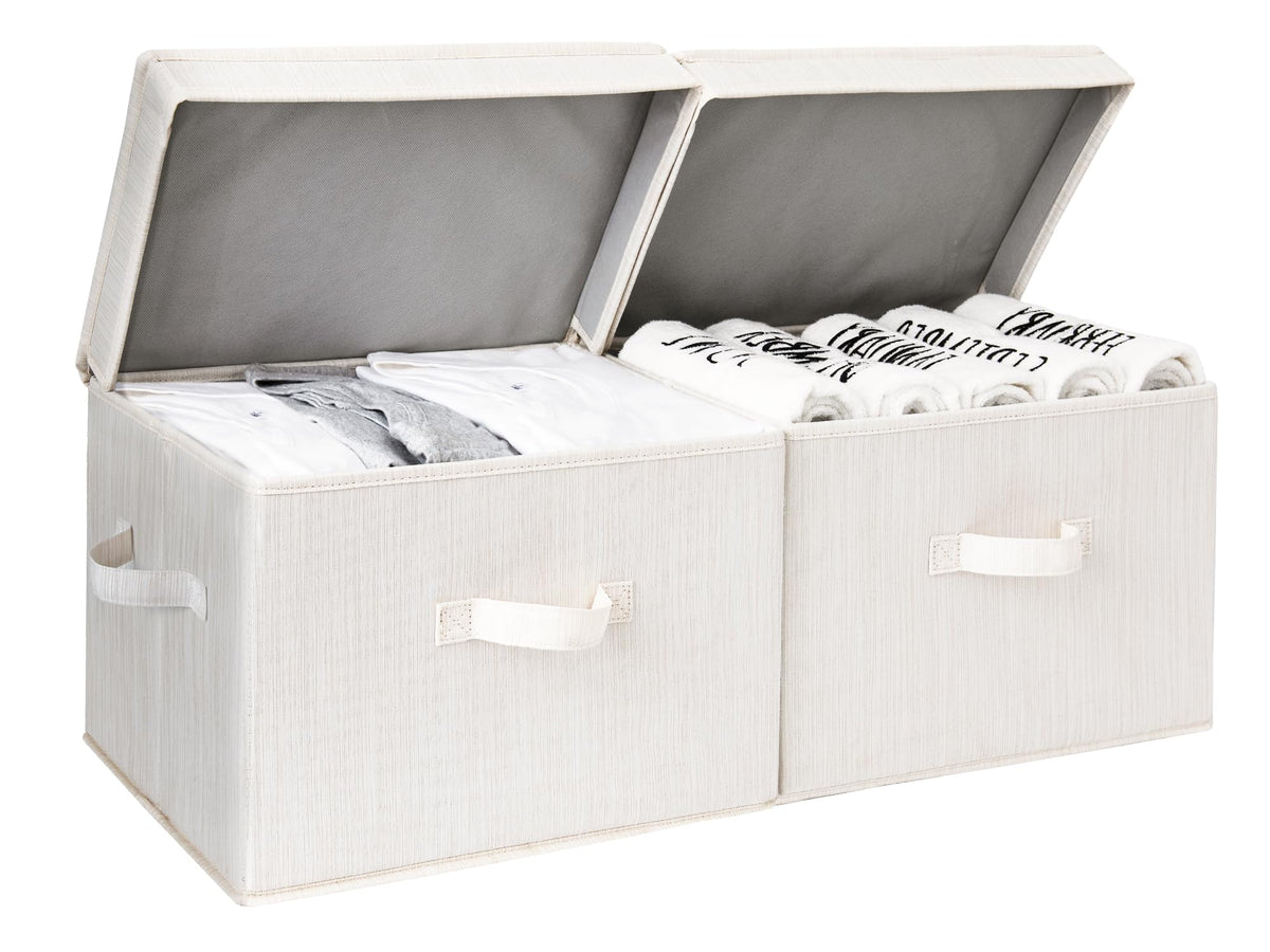 StorageWorks front view with lid showing neat, dust-free storage benefit
