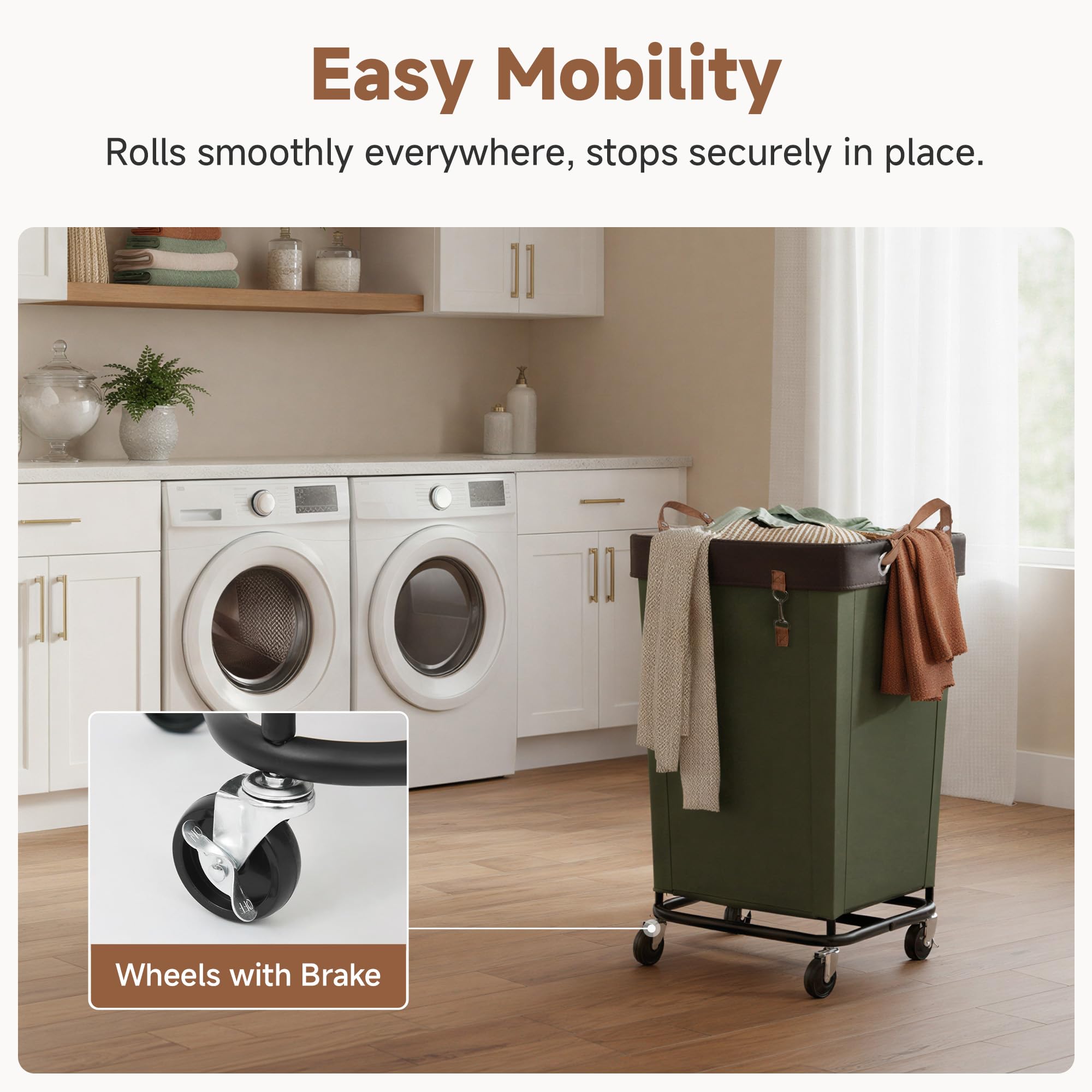 StorageWorks full basket in laundry room demonstrating large-capacity benefit