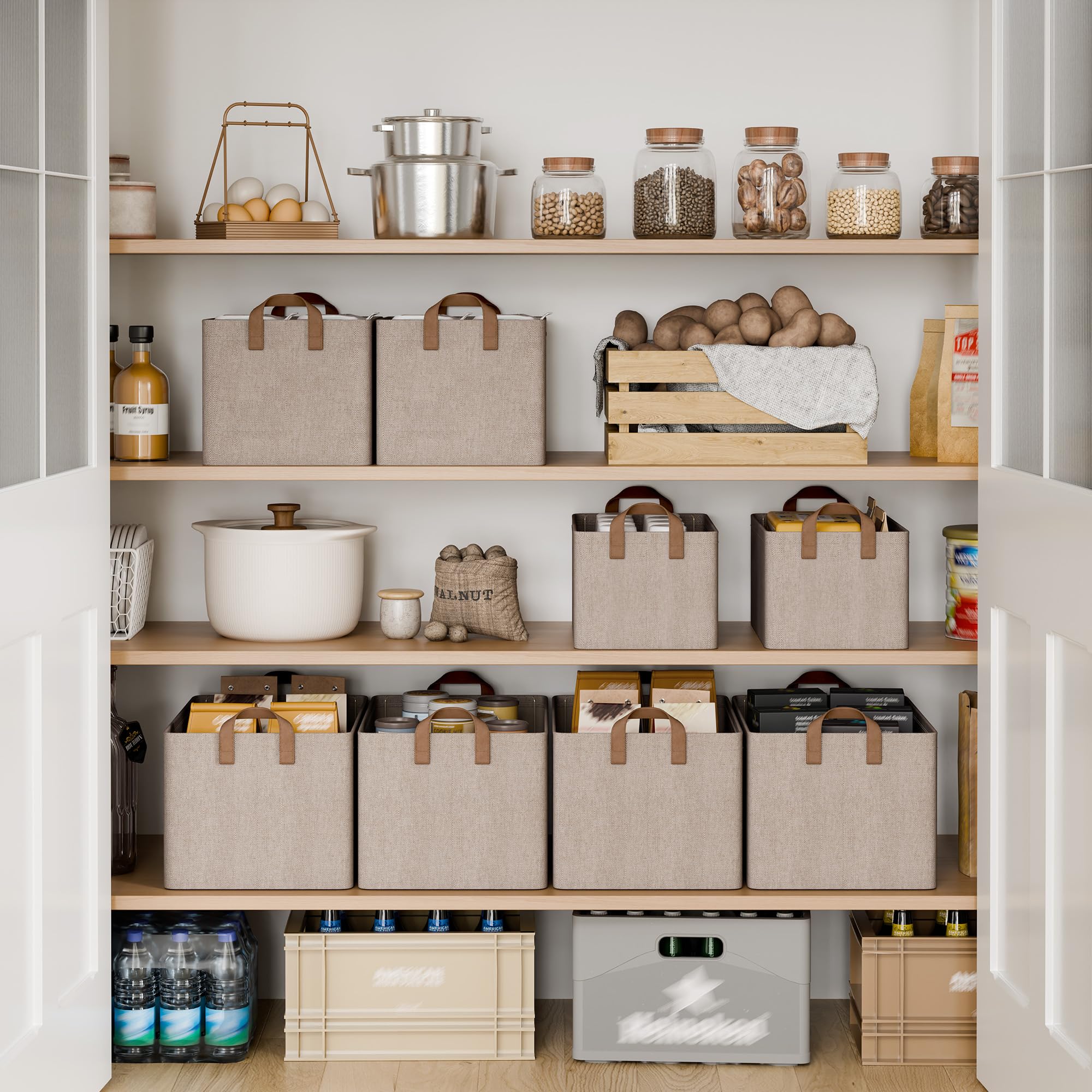 StorageWorks PU handles with rivets close-up for easy carrying benefit