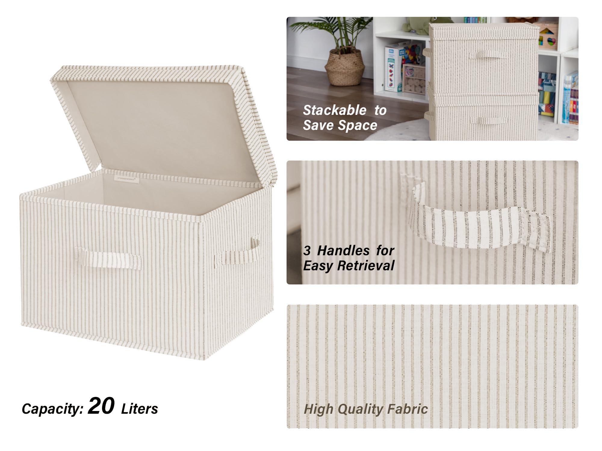 StorageWorks sewn-in handles close-up for secure carrying and pulling