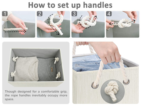 StorageWorks reinforced rope handle detail for easy carrying