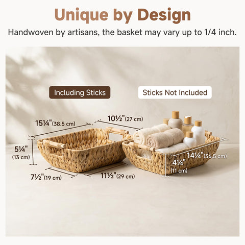 StorageWorks wooden handle detail showing comfortable grip and easy carrying